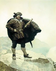 Billy Bones, illusztráció Robert Louis Stevenson Kincses sziget című regényéből, 1883